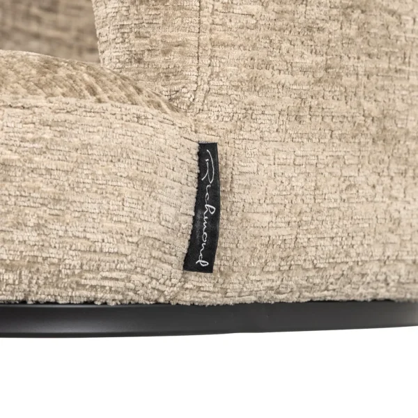 Scaun dining rotativ bej din tesatura chenille Cheyenne - imagine 6