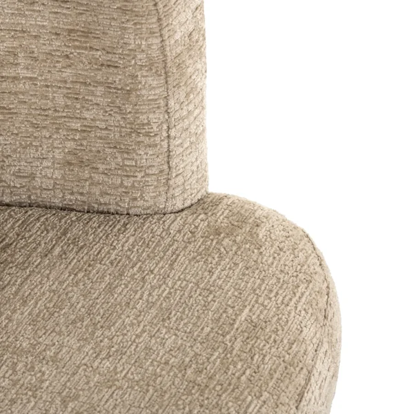 Scaun dining rotativ bej din tesatura chenille Cheyenne - imagine 5