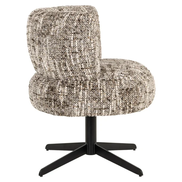 Scaun dining rotativ maro din tesatura texturata Alexis - imagine 3