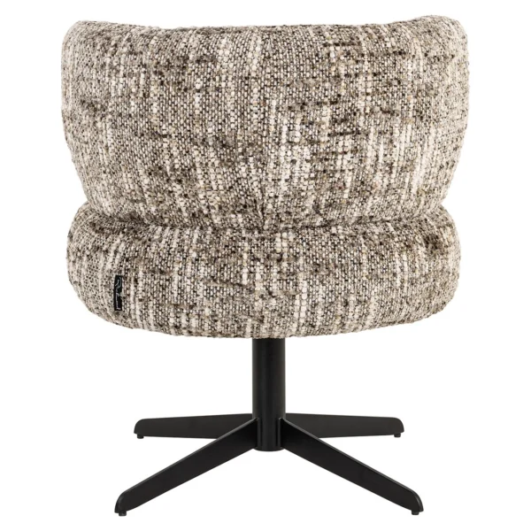 Scaun dining rotativ maro din tesatura texturata Alexis - imagine 4