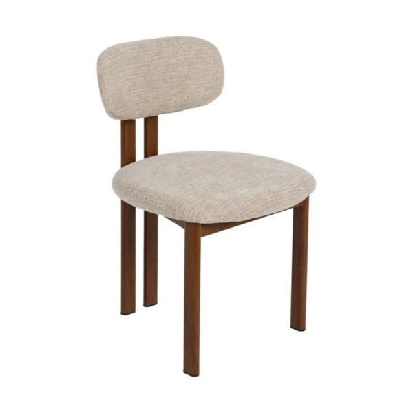Set 2 scaune dining gri/negru din tesatura chenille Elba
