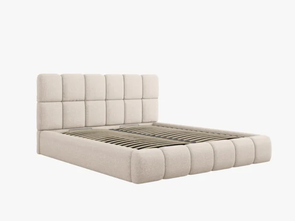 Pat tapitat bej din tesatura chenille Bellis - imagine 4