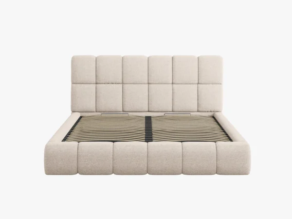 Pat tapitat bej din tesatura chenille Bellis - imagine 3