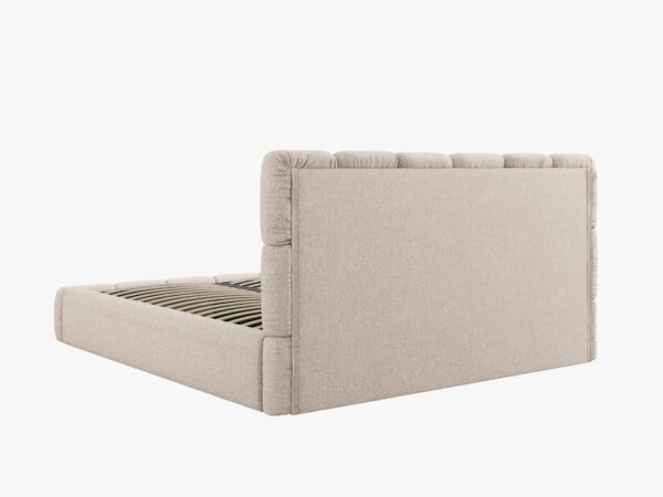 Pat tapitat bej din tesatura chenille Bellis - imagine 5