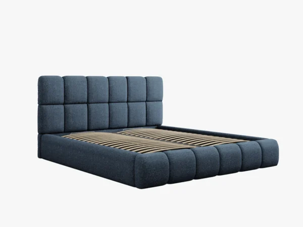 Pat tapitat albastru din tesatura chenille Bellis - imagine 4