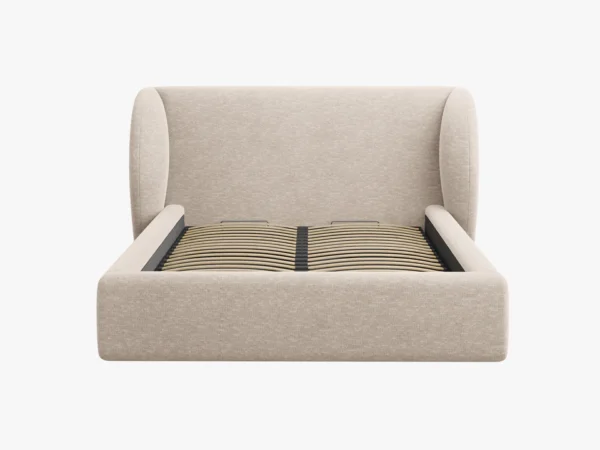 Pat tapitat bej din tesatura chenille Miley - imagine 3