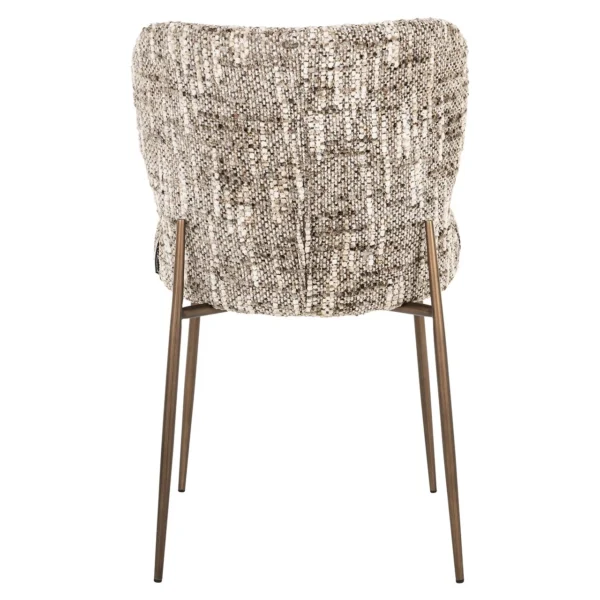 Set 2 scaune dining maro/aramiu din tesatura Odarby - imagine 4