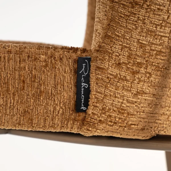 Set 2 scaune dining caramiziu/aramiu din tesatura chenille Odarby - imagine 8