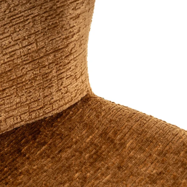 Set 2 scaune dining caramiziu/aramiu din tesatura chenille Odarby - imagine 6