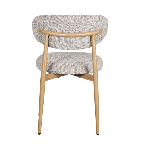 Set 2 scaune dining gri/natur din tesatura Okura - imagine 5