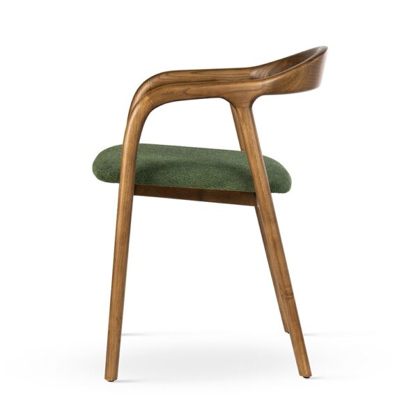 Scaun dining verde/maro din lemn Alen - imagine 4