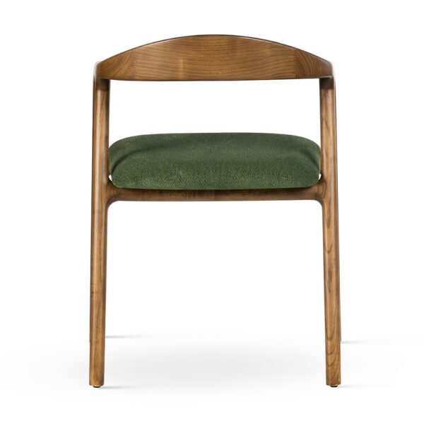 Scaun dining verde/maro din lemn Alen - imagine 5