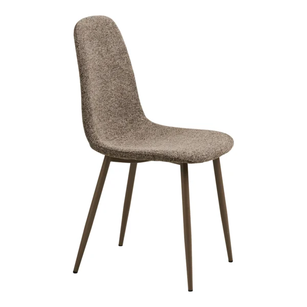 Set 2 scaune dining maro din tesatura boucle Stockholm - imagine 4