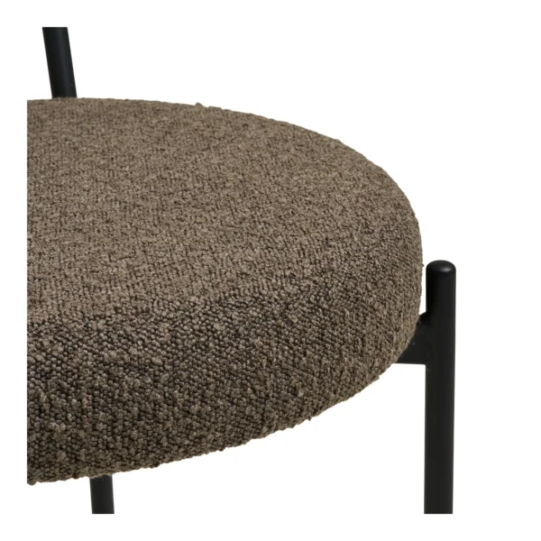 Set 2 scaune dining maro din tesatura boucle Doris - imagine 6