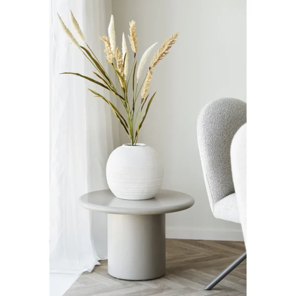 Scaun dining rotativ din tesatura boucle bej Lana - imagine 7