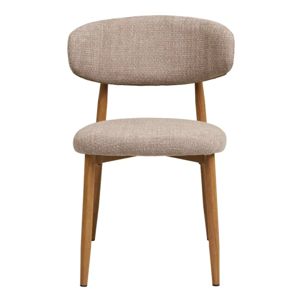 Set 2 scaune dining bej din tesatura Levanto - imagine 3