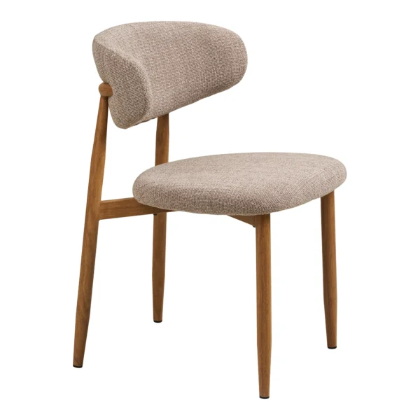 Set 2 scaune dining bej din tesatura Levanto - imagine 4