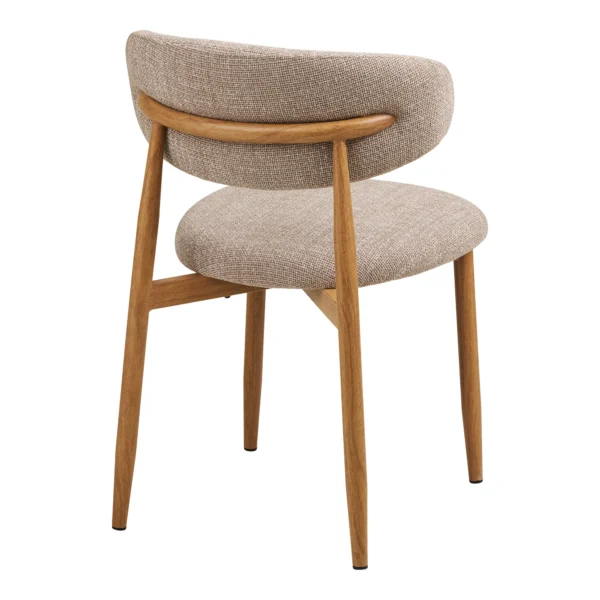 Set 2 scaune dining bej din tesatura Levanto - imagine 5