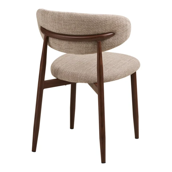 Set 2 scaune dining bej/maro din tesatura Levanto - imagine 5