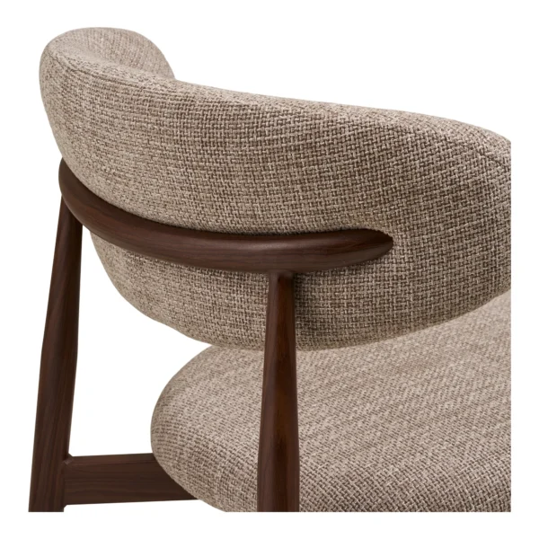 Set 2 scaune dining bej/maro din tesatura Levanto - imagine 6