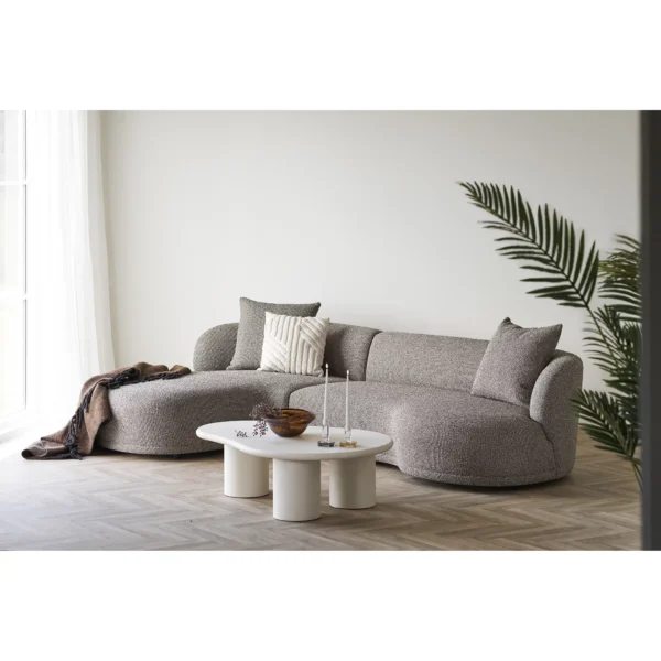 Coltar maro din tesatura texturata Kingston Left - imagine 2