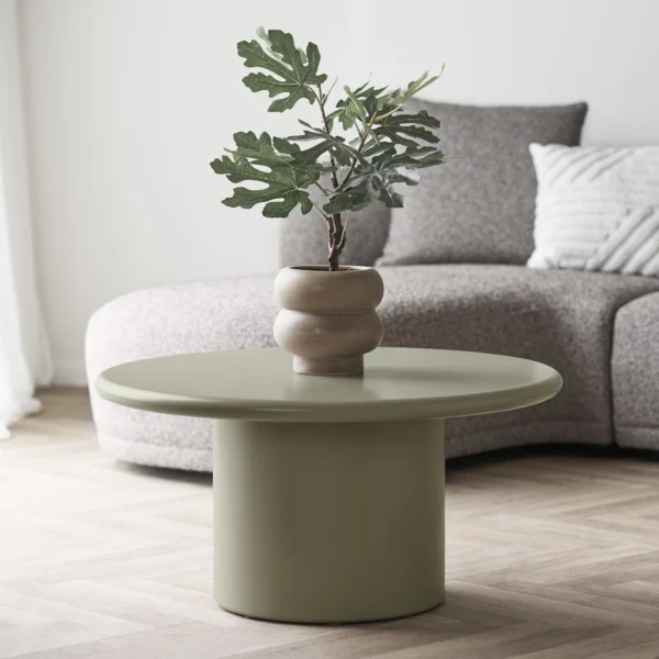 Masa de cafea rotunda verde din MDF Nagano - imagine 2