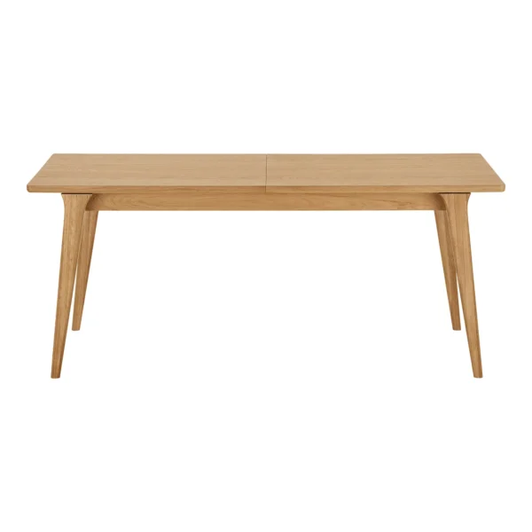 Masa dining extensibila bej natur din MDF si furnir de stejar Darwin - imagine 5