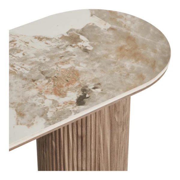 Consola bej/maro din MDF si ceramica Athens - imagine 4