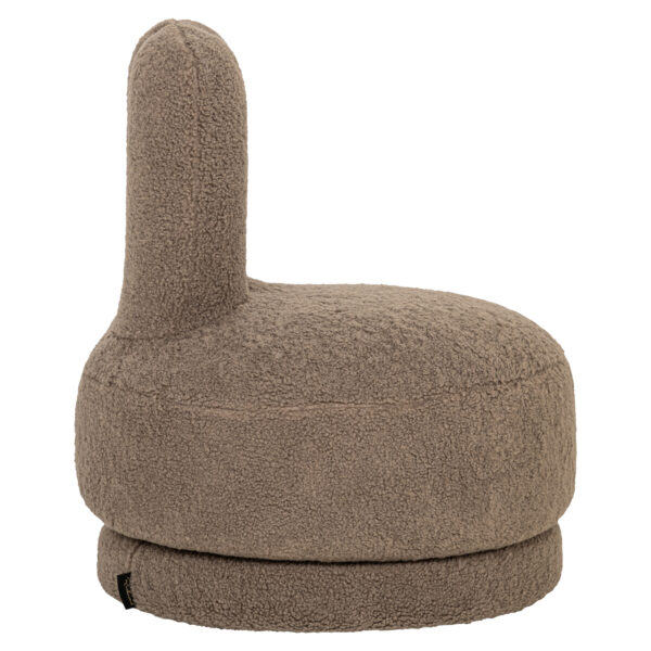 Fotoliu rotativ pentru copii maro din tesatura boucle Bunny - imagine 3