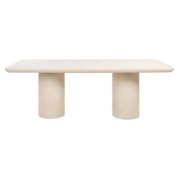 Masa dining ovala crem din acril si beton Bloom Urban - imagine 4