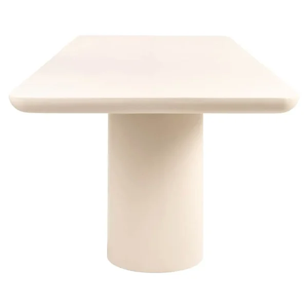 Masa dining ovala crem din acril si beton Bloom Urban - imagine 3