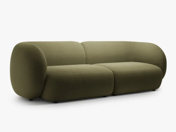 Canapea verde 4 locuri din catifea Kate - imagine 3