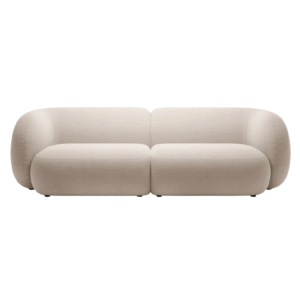 Canapea bej 4 locuri din catifea Kate