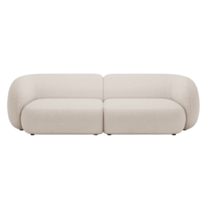 Canapea bej 4 locuri din tesatura boucle Kate