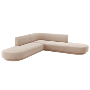 Coltar modular maro cappucinno din catifea Miley II