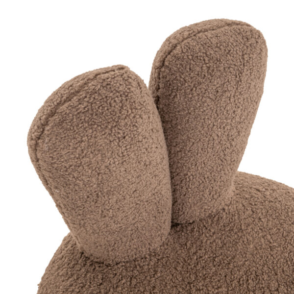 Fotoliu rotativ pentru copii maro din tesatura boucle Bunny - imagine 5