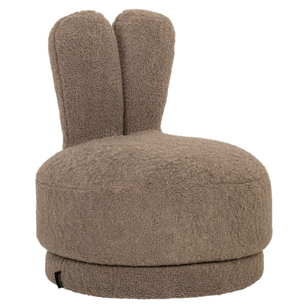 Fotoliu pentru copii maro din tesatura boucle Bunny