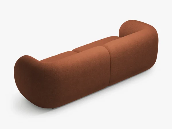 Canapea caramizie 4 locuri din tesatura boucle Kate - imagine 3