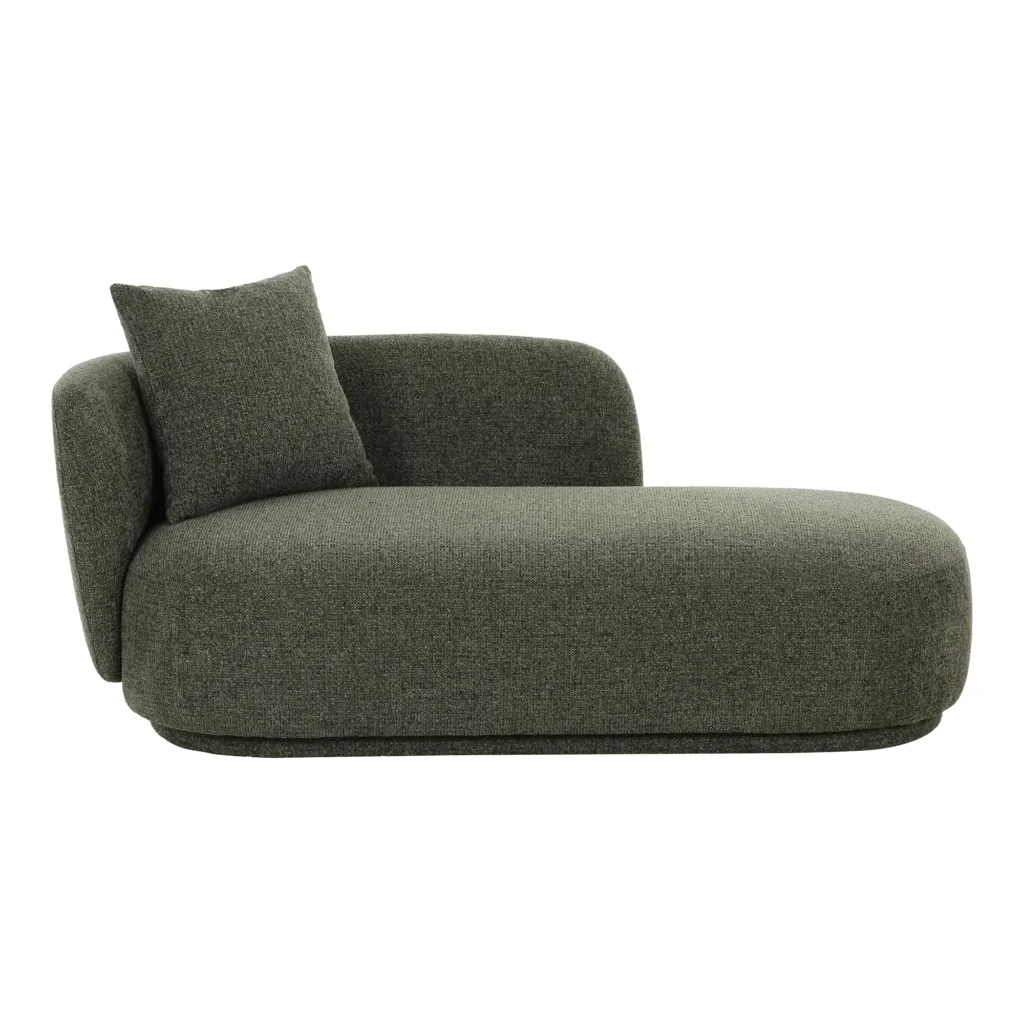 Pat de zi verde din tesatura chenille Ginevra
