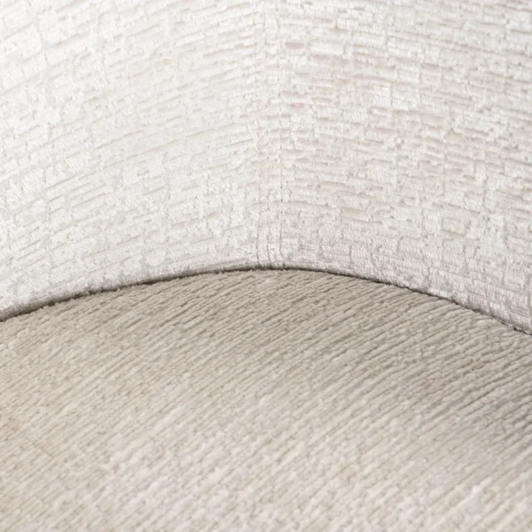 Scaun dining crem din tesatura chenille Ruby - imagine 4