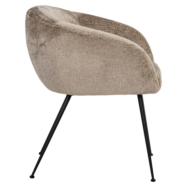 Scaun dining bej maro din tesatura chenille Ruby - imagine 4