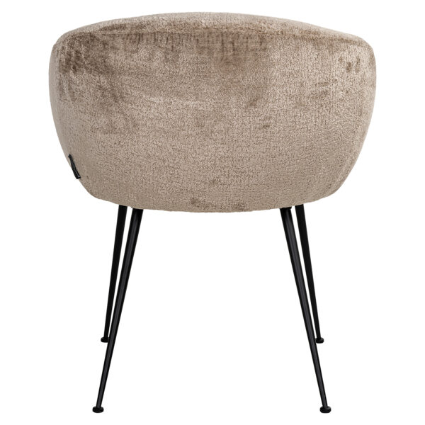 Scaun dining bej maro din tesatura chenille Ruby - imagine 5