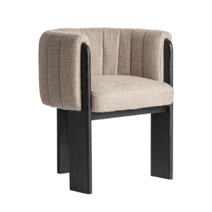 Scaun dining gri/negru din tesatura Cluny