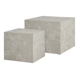 Set 2 mese de cafea bej din MDF Prague