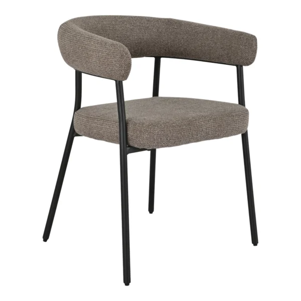 Set 2 scaune dining maro din tesatura Trivio