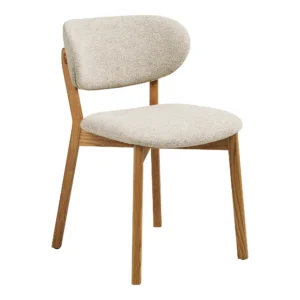 Set 2 scaune dining bej din tesatura Dunkirk