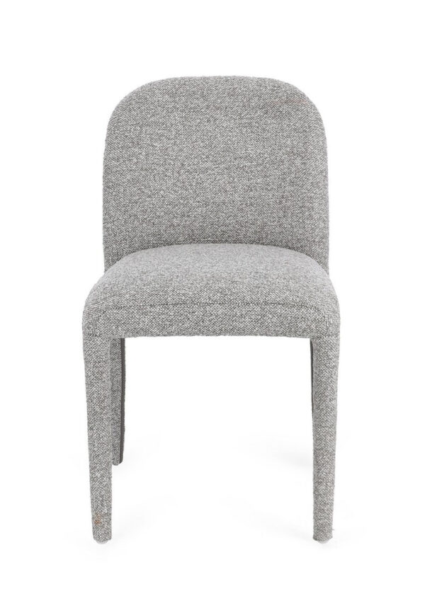 Set 2 scaune dining gri din tesatura boucle Antara - imagine 2