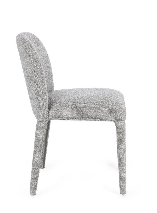 Set 2 scaune dining gri din tesatura boucle Antara - imagine 3