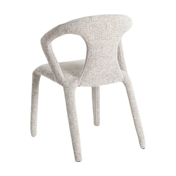 Set 2 scaune dining gri dechis din tesatura Lauris - imagine 5