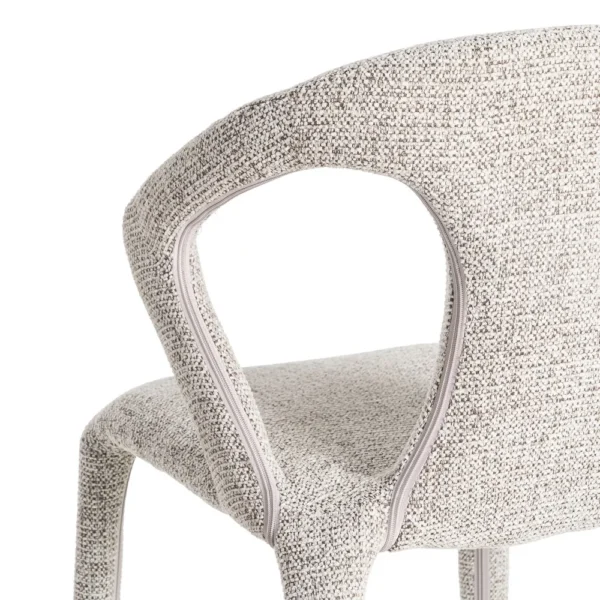 Set 2 scaune dining gri dechis din tesatura Lauris - imagine 6